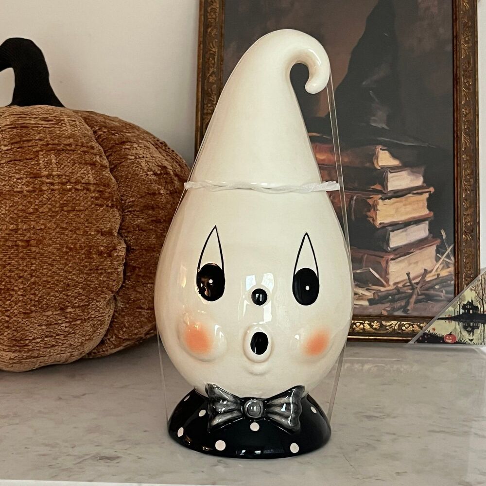 Johanna Parker Halloween Ghost Polka Dot Canister